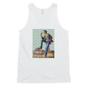 Lit Man with Roses Tank Top